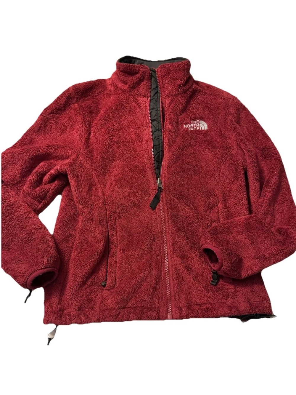 The North Face Deep Red Plush Fleece Jacket